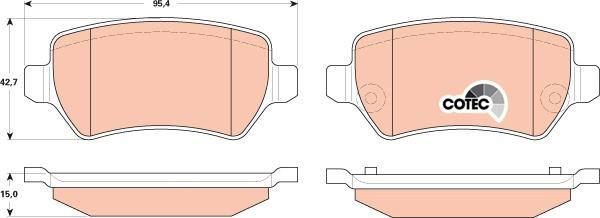 TRW GDB1831 - Set placute frana,frana disc aaoparts.ro