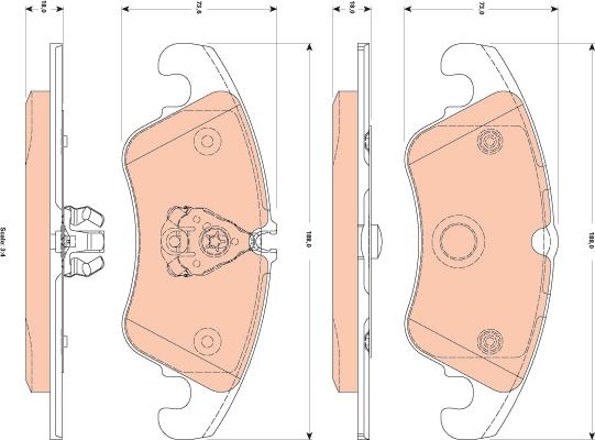 TRW GDB1833 - Set placute frana,frana disc aaoparts.ro