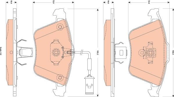 TRW GDB1832 - Set placute frana,frana disc aaoparts.ro