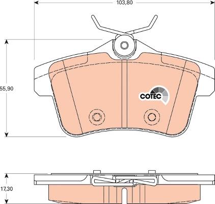 TRW GDB1828 - Set placute frana,frana disc aaoparts.ro