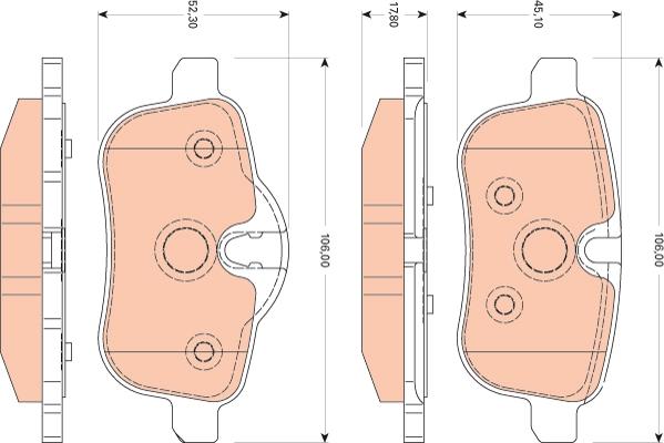 TRW GDB1827 - Set placute frana,frana disc aaoparts.ro