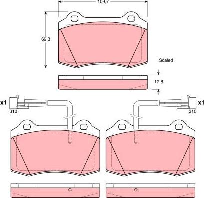 TRW GDB1392 - Set placute frana,frana disc aaoparts.ro