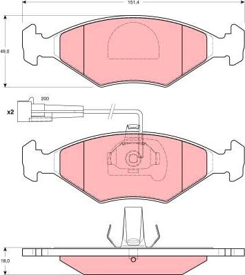 TRW GDB1340 - Set placute frana,frana disc aaoparts.ro