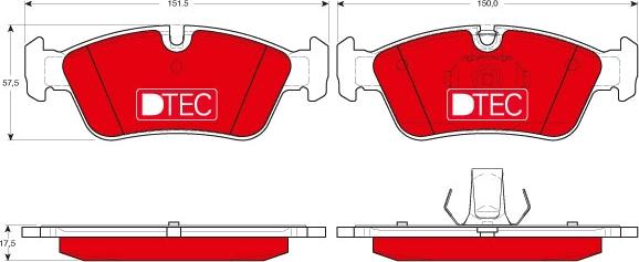 TRW GDB1348DTE - Set placute frana,frana disc aaoparts.ro