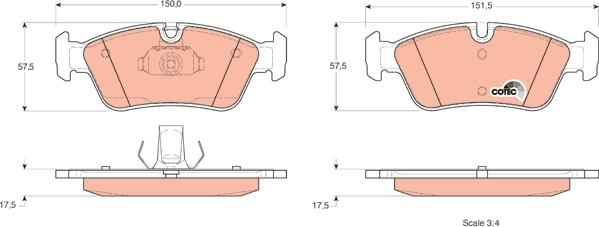 TRW GDB1348 - Set placute frana,frana disc aaoparts.ro