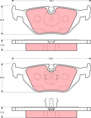 TRW GDB1343 - Set placute frana,frana disc aaoparts.ro