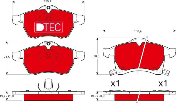 TRW GDB1350DTE - Set placute frana,frana disc aaoparts.ro