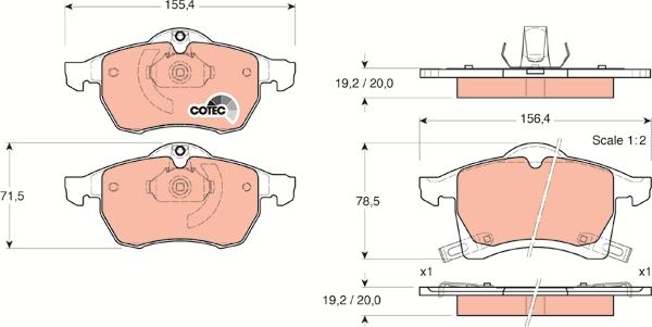 TRW GDB1350 - Set placute frana,frana disc aaoparts.ro