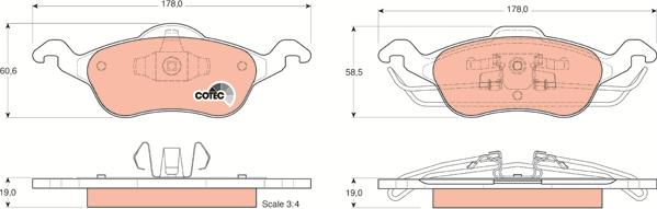 TRW GDB1358 - Set placute frana,frana disc aaoparts.ro