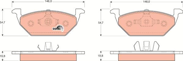 TRW GDB1357 - Set placute frana,frana disc aaoparts.ro