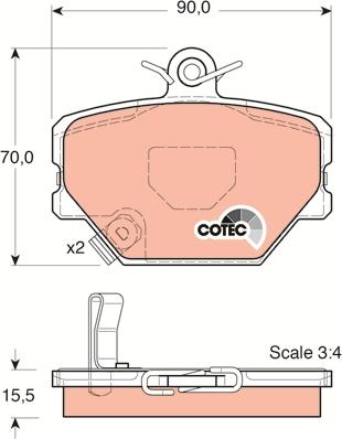 TRW GDB1365 - Set placute frana,frana disc aaoparts.ro