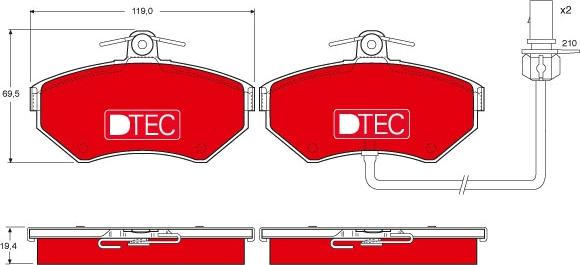 TRW GDB1366DTE - Set placute frana,frana disc aaoparts.ro