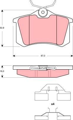 TRW GDB1360 - Set placute frana,frana disc aaoparts.ro