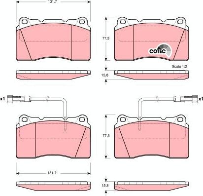 TRW GDB1363 - Set placute frana,frana disc aaoparts.ro