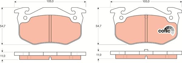 TRW GDB1305 - Set placute frana,frana disc aaoparts.ro