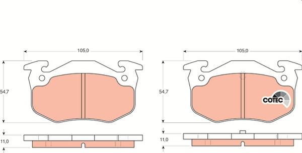 TRW GDB1305 - Set placute frana,frana disc aaoparts.ro