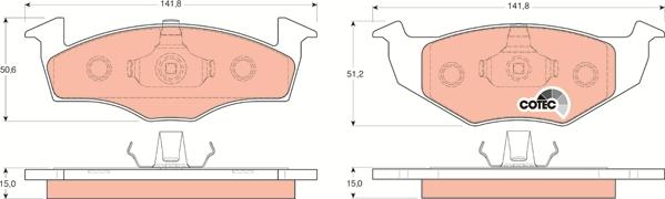 TRW GDB1306 - Set placute frana,frana disc aaoparts.ro