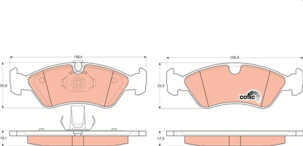 TRW GDB1300 - Set placute frana,frana disc aaoparts.ro
