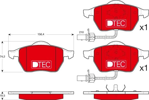 TRW GDB1307DTE - Set placute frana,frana disc aaoparts.ro