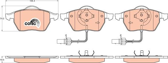 TRW GDB1307 - Set placute frana,frana disc aaoparts.ro