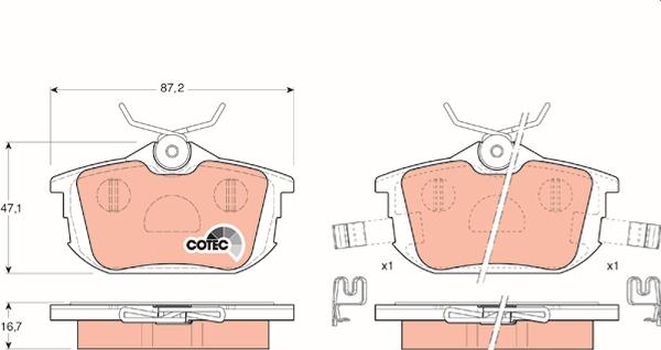 TRW GDB1314 - Set placute frana,frana disc aaoparts.ro