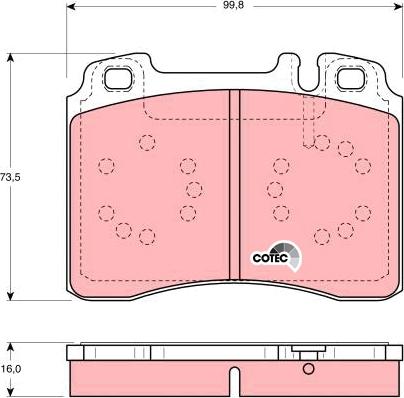 TRW GDB1318 - Set placute frana,frana disc aaoparts.ro