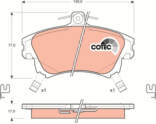 TRW GDB1313 - Set placute frana,frana disc aaoparts.ro