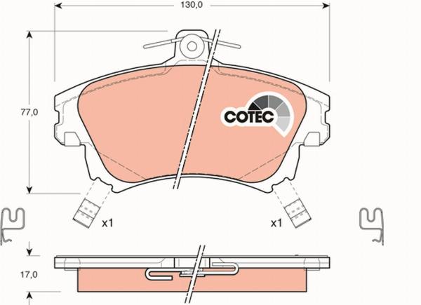 TRW GDB1313 - Set placute frana,frana disc aaoparts.ro