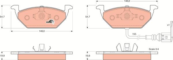 TRW GDB1386 - Set placute frana,frana disc aaoparts.ro