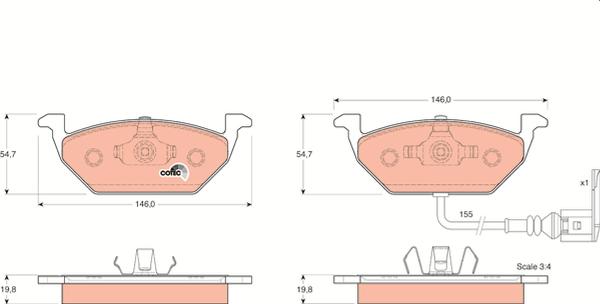 TRW GDB1386 - Set placute frana,frana disc aaoparts.ro