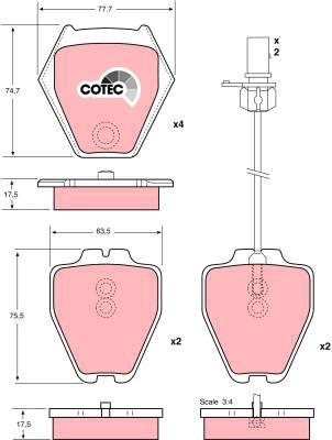 TRW GDB1381 - Set placute frana,frana disc aaoparts.ro