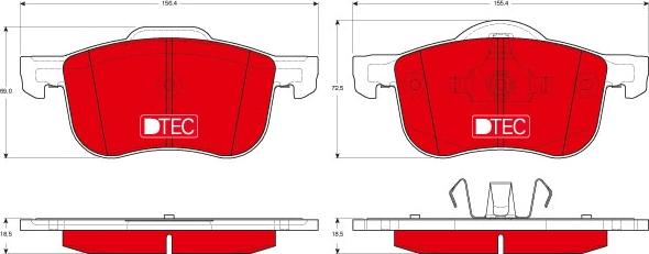 TRW GDB1388DTE - Set placute frana,frana disc aaoparts.ro