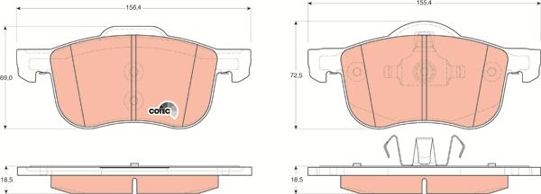 TRW GDB1388 - Set placute frana,frana disc aaoparts.ro