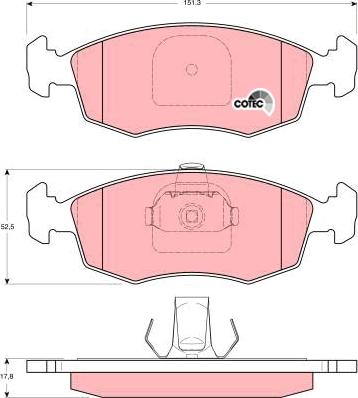 TRW GDB1383 - Set placute frana,frana disc aaoparts.ro