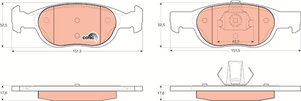 TRW GDB1339 - Set placute frana,frana disc aaoparts.ro