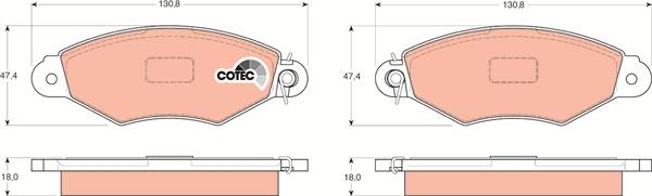 TRW GDB1321 - Set placute frana,frana disc aaoparts.ro