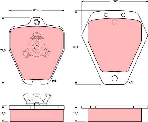 TRW GDB1323 - Set placute frana,frana disc aaoparts.ro