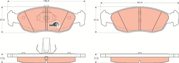 TRW GDB1322 - Set placute frana,frana disc aaoparts.ro