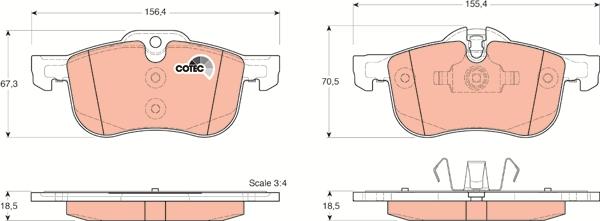 TRW GDB1374 - Set placute frana,frana disc aaoparts.ro