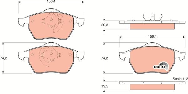 TRW GDB1376 - Set placute frana,frana disc aaoparts.ro