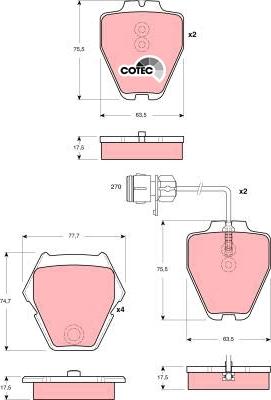 TRW GDB1371 - Set placute frana,frana disc aaoparts.ro