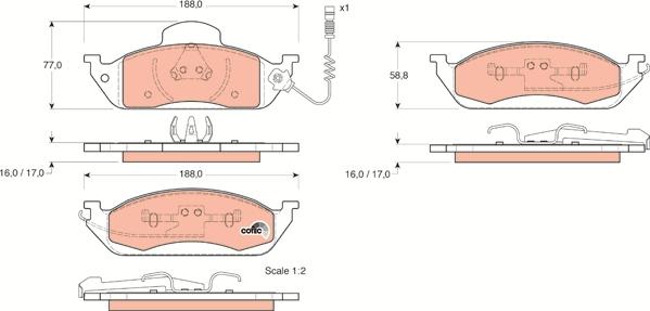 TRW GDB1378 - Set placute frana,frana disc aaoparts.ro