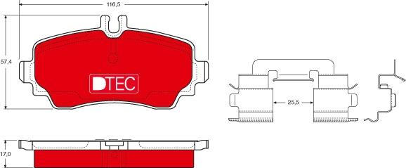 TRW GDB1293DTE - Set placute frana,frana disc aaoparts.ro