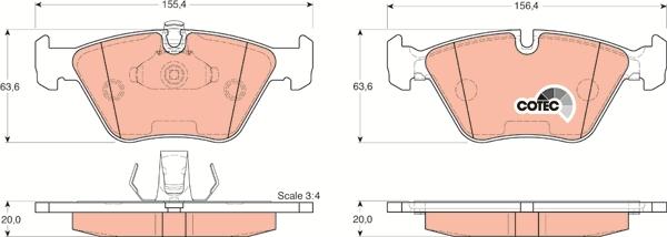 TRW GDB1264 - Set placute frana,frana disc aaoparts.ro