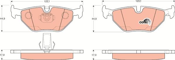 TRW GDB1265 - Set placute frana,frana disc aaoparts.ro