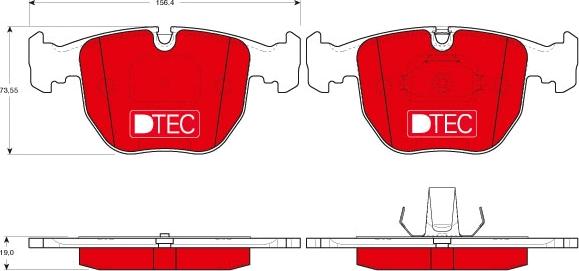 TRW GDB1261DTE - Set placute frana,frana disc aaoparts.ro