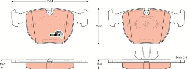 TRW GDB1261 - Set placute frana,frana disc aaoparts.ro