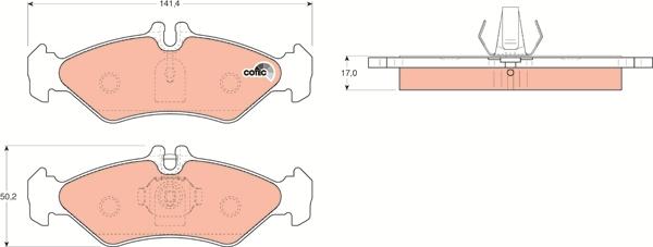 TRW GDB1262 - Set placute frana,frana disc aaoparts.ro