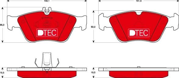 TRW GDB1205DTE - Set placute frana,frana disc aaoparts.ro