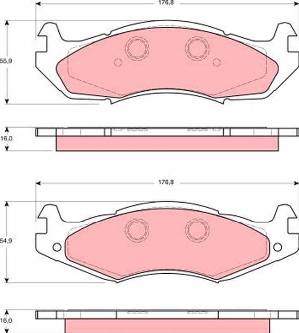 TRW GDB1207 - Set placute frana,frana disc aaoparts.ro
